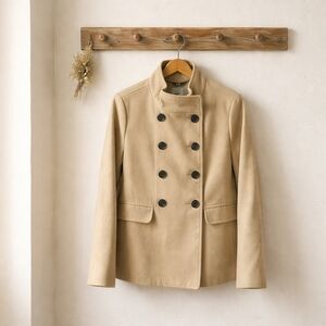 Double-Breasted Tan Jacket